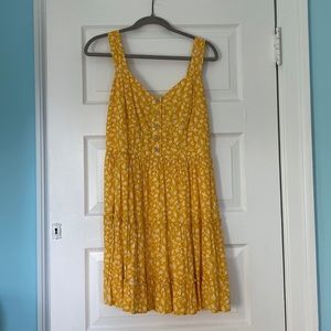 Altar’d State Yellow Floral Sundress - size Large